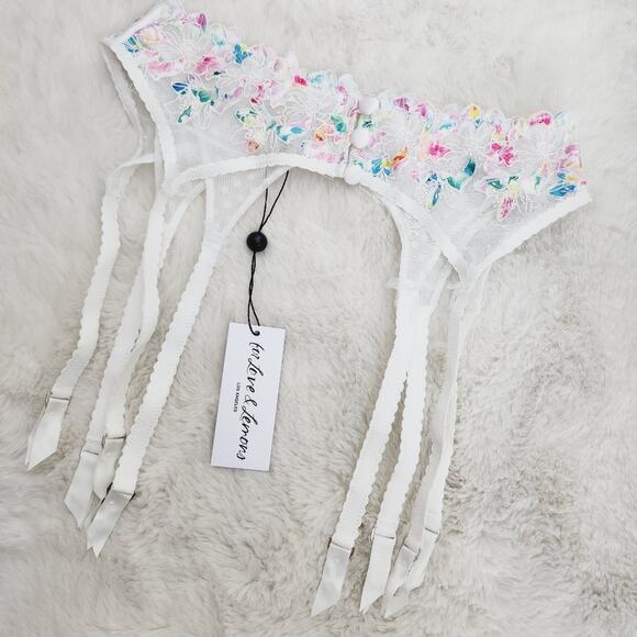 For Love and Lemons Outline Rainbow Floral Garter Belt White S NWT Lingerie - infinityhomeware.co.za For Love and Lemons Outline Rainbow Floral Garter Belt White S NWT Lingerie - infinityhomeware.co.za